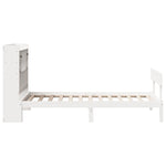 ZNTS Bookcase Bed without Mattress White 90x200 cm Solid Wood Pine 3321829