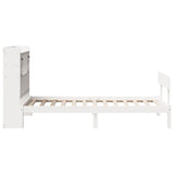 ZNTS Bookcase Bed without Mattress White 90x200 cm Solid Wood Pine 3321829