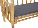 Garden Arch with Bench Dark Grey 115 x 50 x 205 cm Bamboo 42028058