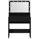 Dressing Table Black Oak 80 x 41 x 134.5 cm Engineered Wood 871539