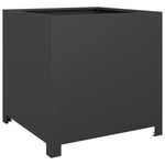 ZNTS Garden Planter Black 50x50x50 cm Steel 851213