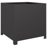 Garden Planter Black 50x50x50 cm Steel 851213