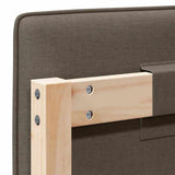 Upholstered Headboard Brown and Taupe 180 cm Solid Pine Wood 880166
