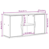 TV Cabinet ODDA 79x24x40 cm Solid Wood Pine 4103603