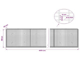 Gabion with 5 mm Wire and 5x2.5 cm Mesh 400x30x100 cm 3463682