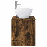 Bathroom Furniture Set Smoked Oak Engineered Wood 3404345