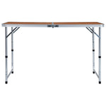 ZNTS Foldable Camping Table Aluminium 120x60 cm 48172