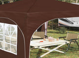 Pop-up Party Tent 290 x 290 x 245 cm Brown 42019863