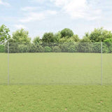 Welded Wire Fence with Post 25 x 1.4 m PVC-Coated Steel 3336607