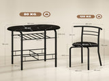 Three-Piece Compact Dining Set - Black T3398P423520