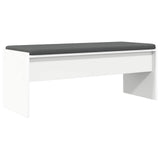 Hall Bench with Cushion White 103 x 38 x 40 cm 891560