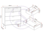 ZNTS Leon 3+2 Drawer Chest 100-102-179