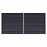 Garden Raised Bed Anthracite 160x40x77 cm Galvanised Steel 45730