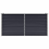 Garden Raised Bed Anthracite 160x40x77 cm Galvanised Steel 45730