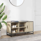 Shoe Bench Sonoma Oak 100x40x53.5 cm Engineered Wood and Metal 849215