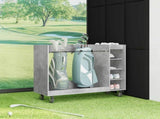 Golf Cabinet with Wheel Plain Concrete Grey 120 x 45 x 98 cm 899474