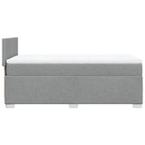 Box Spring Bed with Mattress Light Grey 100x200 cm Fabric 3285792
