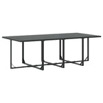 Garden Dining Set 9 pcs Black Steel 3335875