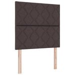 ZNTS Bed Frame Dark Brown 90x200 cm Fabric 3344777
