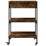 Kitchen Trolley Smoked Oak 60x48x89.5 cm Engineered Wood 842373