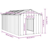 Dog House with Roof 114x202x101 cm Galvanised Steel 4100921