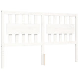 Bed Frame without Mattress White King Size Solid Wood 3194317