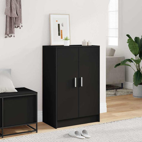 Shoe Cabinet Black 60x35x92 cm Engineered Wood 808928
