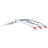 Motorcycle Ramp Folding Silver 180 x 28 x 5 cm Aluminium 42021088