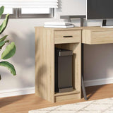 Computer Tower Stand with Drawer Sonoma Oak 35x45x77 cm 858742
