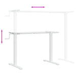 ZNTS Standing Desk Frame White cm Steel 4005340