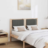 Upholstered Headboard Brown 120 cm Solid Pine Wood 879075