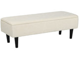 47L Teddy Fleece Storage Ottoman - Cream T3398P343452