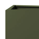 ZNTS Garden Planter Olive Green Triangular 50x43x75 cm Steel 851177