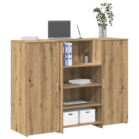 Reception Desk Artisan Oak 135x50x103.5 cm Engineered Wood 3324195