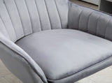 Office Chair, Swivel Desk Chair, Velvet-Feel Fabric Vanity Chair with Adjustable Height and Rolling T3398P344780