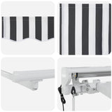 Electric Retractable Awning Anthracite and White 3 x 2.5 m 3421776
