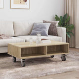 Side Table with Wheels Sonoma Oak 90 x 50 x 30 cm 891018