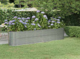 Garden Raised Bed Galvanised Steel 260x40x68 cm Silver 318907