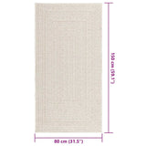 ZNTS Rug ZIZUR Cream 80x150 cm Jute Look Indoor and Outdoor 4010359