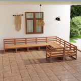 9 Piece Garden Lounge Set Solid Pinewood 3075987