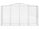 Arched Gabion Baskets 15 pcs 200x50x140/160 cm Galvanised Iron 3145695