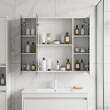 Bathroom Mirror Cabinet White 80 x 14.5 x 70 cm Engineered wood 889103