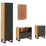 Bathroom Sets with Drawer with Shelf Natural Solid Mango Wood 3310062