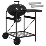 Charcoal Grill with Smoker Tubes 91 x 71 x 107 cm Steel Black 3443035