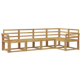 Outdoor Sofa Set 5 pcs White Solid Acacia Wood 3387628