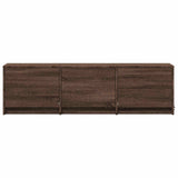 TV Cabinet with LED Brown Oak 140 x 34 x 40 cm Engineered Wood 3418707