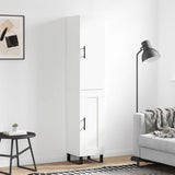 Highboard White 34.5x34x180 cm Engineered Wood 3199129