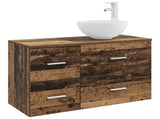 Bathroom Furniture Set 2 pcs Old Wood Engineered Wood 3403958