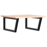 Basin Shelf Wall Mounted Steel and Solid Wood Oak 3302631
