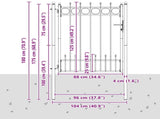 Fence Gate HORST Steel Black Lockable 42034070